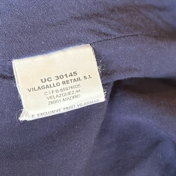 VILAGALLO 30145 NAVY BRISVANE PRINT VESTIDO CHERRYL DRESS Sz 8 - Picture 11 of 15